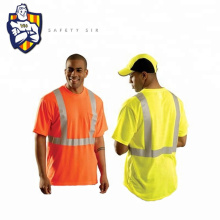 High Visibility Fluorescent Polo t-Shirt With Reflective Tape